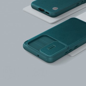 Nillkin Qin Cloth Pro Case pro Samsung Galaxy S23 Cover with Flip Camera Cover modrý