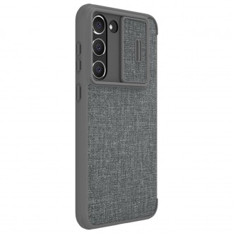 Nillkin Qin Cloth Pro pro Samsung Galaxy S23 Cover with Flip Camera Cover Grey