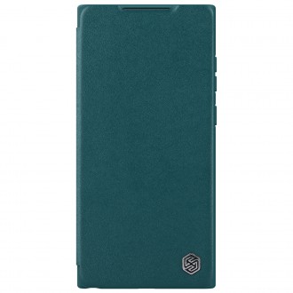 Nillkin Qin Leather Pro Case Case pro Samsung Galaxy S23 Ultra Flip Cover Kryt fotoaparátu Green