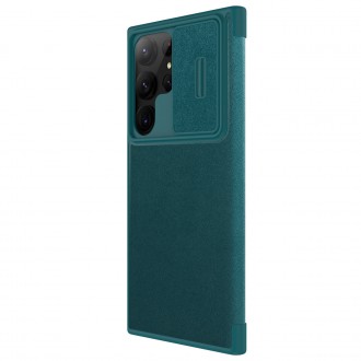 Nillkin Qin Leather Pro Case Case pro Samsung Galaxy S23 Ultra Flip Cover Kryt fotoaparátu Green