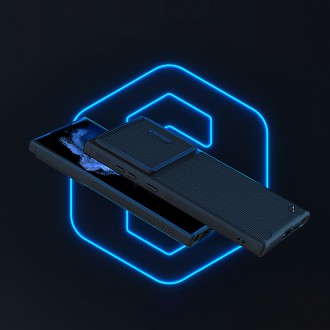 Nillkin Textured S Case pro Samsung Galaxy S22 Ultra s krytem fotoaparátu modrý