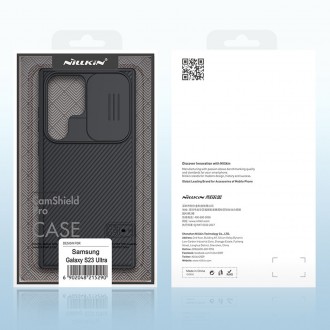 Nillkin CamShield Pro Case pro Samsung Galaxy S23 Ultra kryt s krytem fotoaparátu zelený