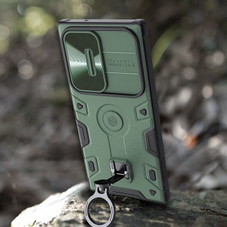 Nillkin CamShield Armor Pro Case pro Samsung Galaxy S23 Ultra Armor Cover s kroužkovým stojánkem pro ochranu fotoaparátu černý