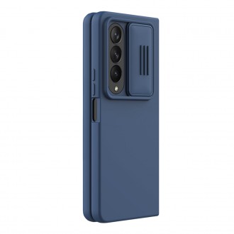 Silikonové pouzdro Nillkin CamShield Silky pro Samsung Galaxy Z Fold 4 s ochranou fotoaparátu modré