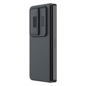 Nillkin CamShield Silky silikonové pouzdro pro Samsung Galaxy Z Fold 4 silikonový kryt s ochranou fotoaparátu černý