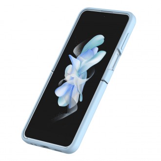 Nillkin CamShield Silky silikonové pouzdro pro Samsung Galaxy Z Flip 4 silikonový kryt s ochranou fotoaparátu modrý