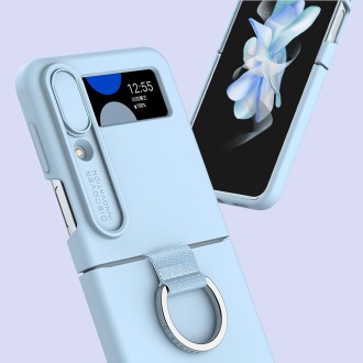 Nillkin CamShield Silky silikonové pouzdro pro Samsung Galaxy Z Flip 4 silikonový kryt s ochranou fotoaparátu modrý
