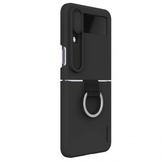 Nillkin CamShield Silky silikonové pouzdro pro Samsung Galaxy Z Flip 4 silikonový kryt s ochranou fotoaparátu černé
