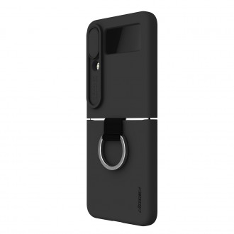 Nillkin CamShield Silky silikonové pouzdro pro Samsung Galaxy Z Flip 4 silikonový kryt s ochranou fotoaparátu černé