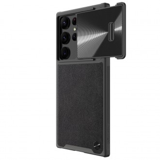 Nillkin CamShield Leather S Case pro kryt Samsung Galaxy S23 Ultra s krytem fotoaparátu černý