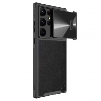 Nillkin CamShield Leather S Case pro kryt Samsung Galaxy S23 Ultra s krytem fotoaparátu černý