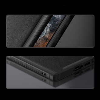 Nillkin CamShield Leather S Case pro kryt Samsung Galaxy S23 Ultra s krytem fotoaparátu černý