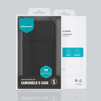 Nillkin CamShield S Case pro iPhone 14 Pro Max obrněný kryt kryt kamery modrý