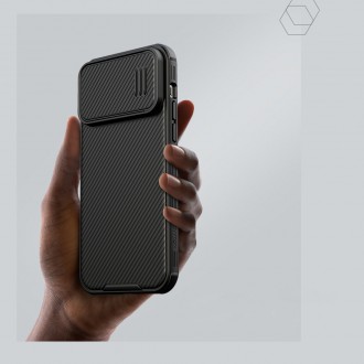Nillkin CamShield S Case pro iPhone 14 Pro Max pancéřový kryt kryt fotoaparátu fialový