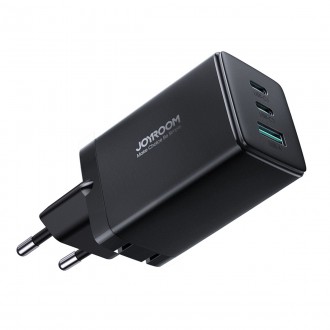 Rychlonabíječka Joyroom GaN 65W USB, 2x USB C černá + USB C kabel - USB C 100W 1,2m (TCG01)