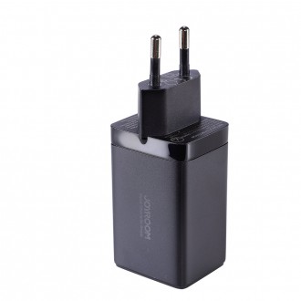 Rychlonabíječka Joyroom GaN 65W USB, 2x USB C černá + USB C kabel - USB C 100W 1,2m (TCG01)