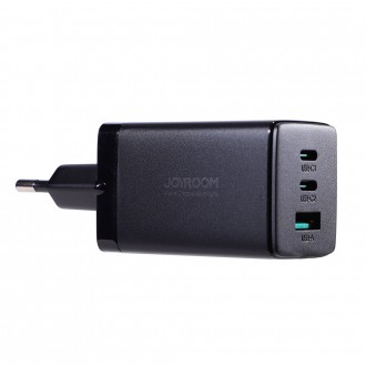 Rychlonabíječka Joyroom GaN 65W USB, 2x USB C černá + USB C kabel - USB C 100W 1,2m (TCG01)
