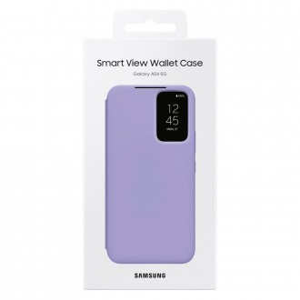 Pouzdro Samsung Smart View Wallet Case pro Samsung Galaxy A54 5G kryt s chytrým výklopným okénkem peněženka na karty modrá (EF-ZA546CVEGWW)