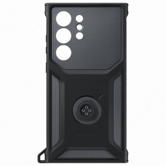 Pouzdro Samsung Rugged Gadget pro Samsung Galaxy S23 Ultra Rugged Cover Ring Holder Stand Gray (EF-RS918CBEGWW)