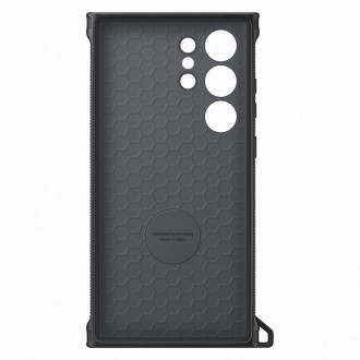 Pouzdro Samsung Rugged Gadget pro Samsung Galaxy S23 Ultra Rugged Cover Ring Holder Stand Gray (EF-RS918CBEGWW)
