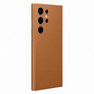 Pouzdro Samsung Leather Cover pro Samsung Galaxy S23 Ultra pouzdro z přírodní velbloudí kůže (EF-VS918LAEGWW)