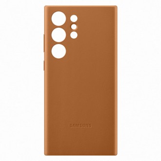 Pouzdro Samsung Leather Cover pro Samsung Galaxy S23 Ultra pouzdro z přírodní velbloudí kůže (EF-VS918LAEGWW)