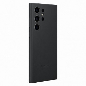 Pouzdro Samsung Leather Cover pro Samsung Galaxy S23 Ultra pouzdro z pravé kůže černé (EF-VS918LBEGWW)