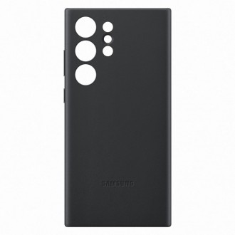 Pouzdro Samsung Leather Cover pro Samsung Galaxy S23 Ultra pouzdro z pravé kůže černé (EF-VS918LBEGWW)
