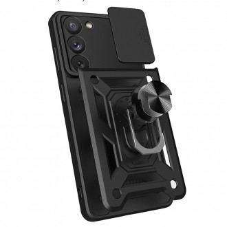 Kryt Hybrid Armor Camshield pro Samsung Galaxy S23 Ultra Armored kryt s krytem fotoaparátu černý