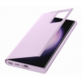 Pouzdro Samsung Smart View Wallet pro Samsung Galaxy S23 Ultra Cover with Smart Flip Window Card Wallet Lilac (EF-ZS918CVEGWW)
