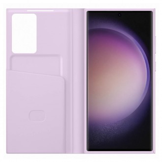 Pouzdro Samsung Smart View Wallet pro Samsung Galaxy S23 Ultra Cover with Smart Flip Window Card Wallet Lilac (EF-ZS918CVEGWW)