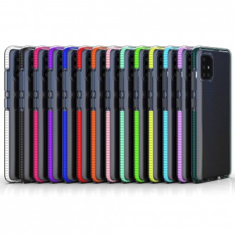 Spring Case kryt gelové pouzdro s barevným rámečkem pro Xiaomi Redmi 10X 4G / Xiaomi Redmi Note 9 černé