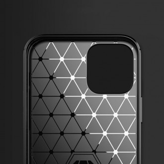 Carbon Case Flexible Cover TPU Case for iPhone 12 Pro / iPhone 12 blue