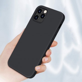 Silicone Case Soft Flexible Rubber Cover for iPhone 12 Pro / iPhone 12 black