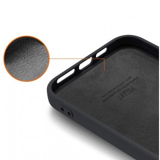 Silicone Case Soft Flexible Rubber Cover for iPhone 12 Pro / iPhone 12 black
