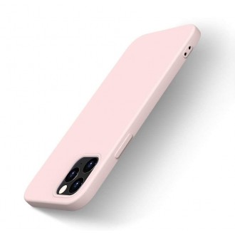Silicone Case Soft Flexible Rubber Cover for iPhone 12 Pro / iPhone 12 pink