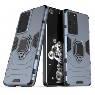 Ring Armor Case Kickstand Tough Rugged Cover for Samsung Galaxy S21 Ultra 5G blue