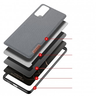 Dux Ducis Fino case covered with nylon material for Samsung Galaxy S20 FE 5G gray