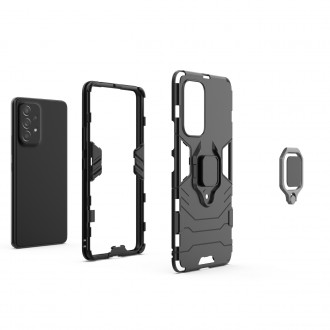 Ring Armor tough hybrid case cover + magnetic holder for Samsung Galaxy A53 5G black