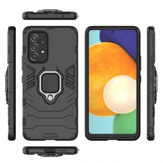 Ring Armor tough hybrid case cover + magnetic holder for Samsung Galaxy A53 5G black