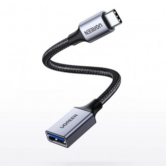 Ugreen OTG adaptérový kabel USB-C (samec) - USB-A (samice) 5 Gb/s 0,15 m černý (US378)