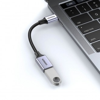 Ugreen OTG adaptérový kabel USB-C (samec) - USB-A (samice) 5 Gb/s 0,15 m černý (US378)