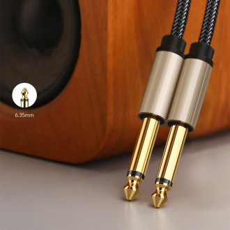 Ugreen kabel mono TS jack 6,35 mm - jack 6,35 mm 5 m šedý (AV128)