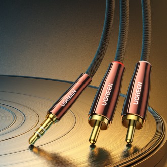 Ugreen kabel audio kabel 3,5 mm mini jack (samec) - 2RCA (samec) 2m měděný (AV170)