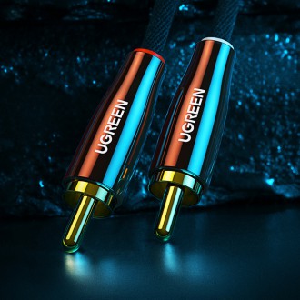 Ugreen kabel audio kabel 3,5 mm mini jack (samec) - 2RCA (samec) 2m měděný (AV170)