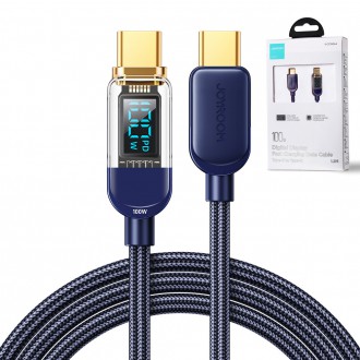 Joyroom USB C - USB C 100W kabel pro rychlé nabíjení a přenos dat 1,2 m modrý (S-CC100A4)