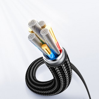 Joyroom USB kabel - USB C 66W pro rychlé nabíjení a přenos dat 1,2 m černý (S-AC066A4)