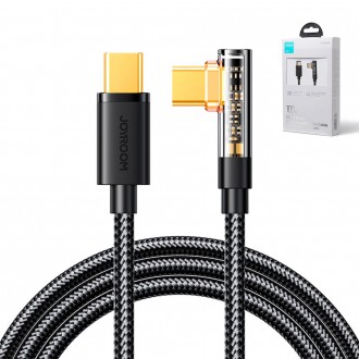 Joyroom USB C kabel šikmý - USB C pro rychlé nabíjení a přenos dat 100W 1,2 m černý (S-CC100A6)