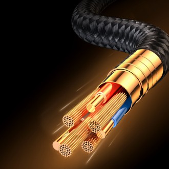 Joyroom Angled Lightning kabel - USB C pro rychlé nabíjení a přenos dat 20W 1,2 m černý (S-CL020A6)