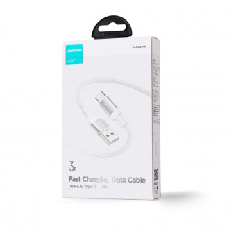 Joyroom USB kabel - USB C 3A pro rychlé nabíjení a přenos dat A10 Series 3 m bílý (S-UC027A10)